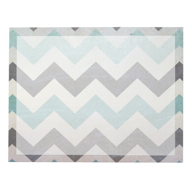 Bloco De Notas Chevron Pattern On Metal Texture by Shirley Taylor (Frente)
