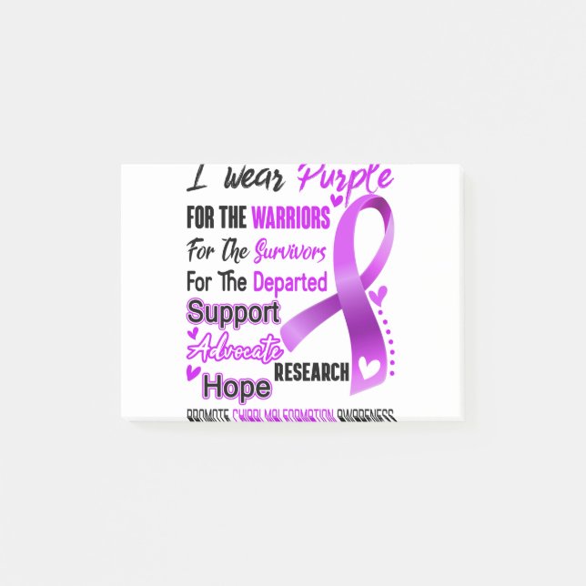 Bloco De Notas Chiari Malformation Awareness Month Ribbon Gifts (Frente)