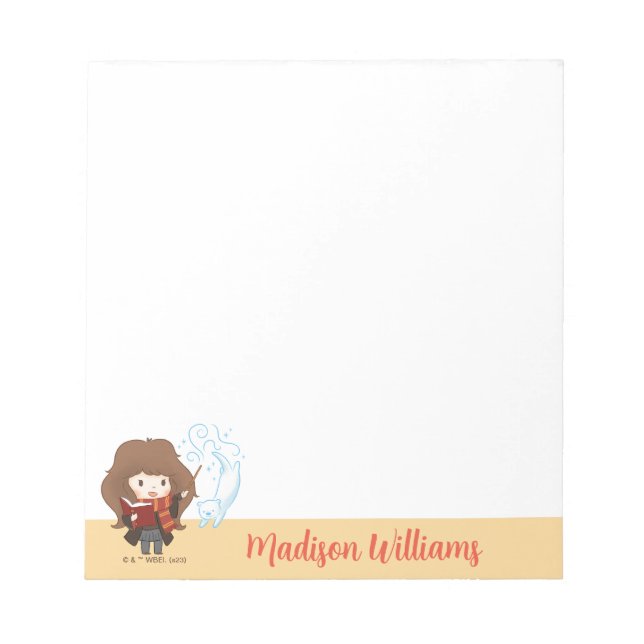 Bloco De Notas Chibi Hermione Granger Patronus (Frente)