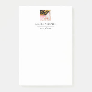 Bloco De Notas Chic Marble e Foil Geométrica