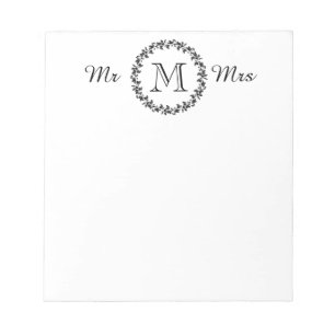 Bloco De Notas CHIC POST-IT-NOTE "Sr e Sra" BRANCO/BRANCO