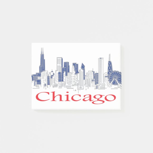Bloco De Notas Chicago-Skyline (Frente)