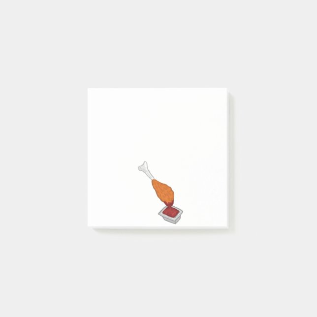 Bloco De Notas Chicken Drumstick Dipped In Ketchup (Frente)