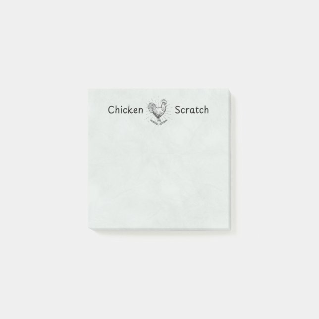 Bloco De Notas Chicken Scratch Post-It Notes | Chicken Lady (Frente)