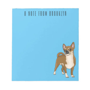 Bloco De Notas Chihuahua dog cartoon illustration
