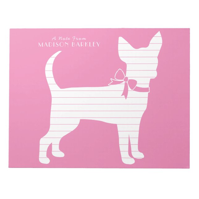 Bloco De Notas Chihuahua Dog Puppy Notepad (Frente)