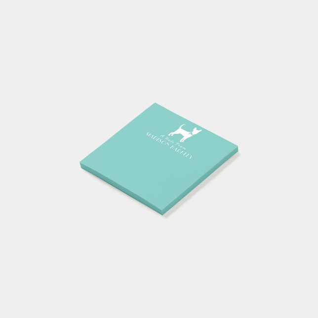 Bloco De Notas Chihuahua Dog Puppy Posta Notas (Inclinado)