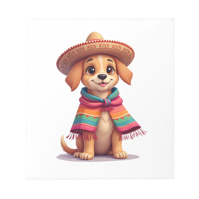 Bloco De Notas Chihuahua  México  Cinco de Mayo  Cachorro Engraça (Frente)