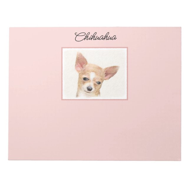 Bloco De Notas Chihuahua Painting - Cute Original Dog Art (Frente)