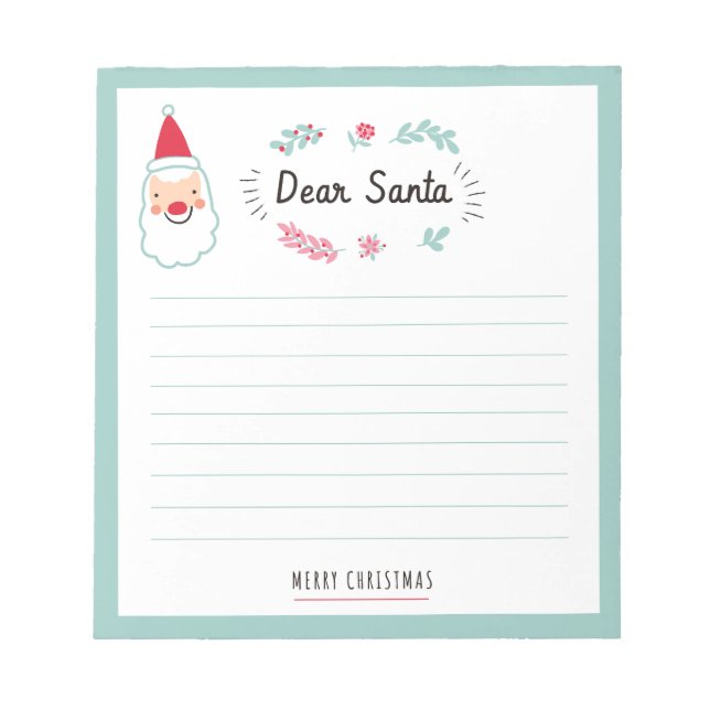 Bloco De Notas Childrens Dear Santa Notepad (Frente)