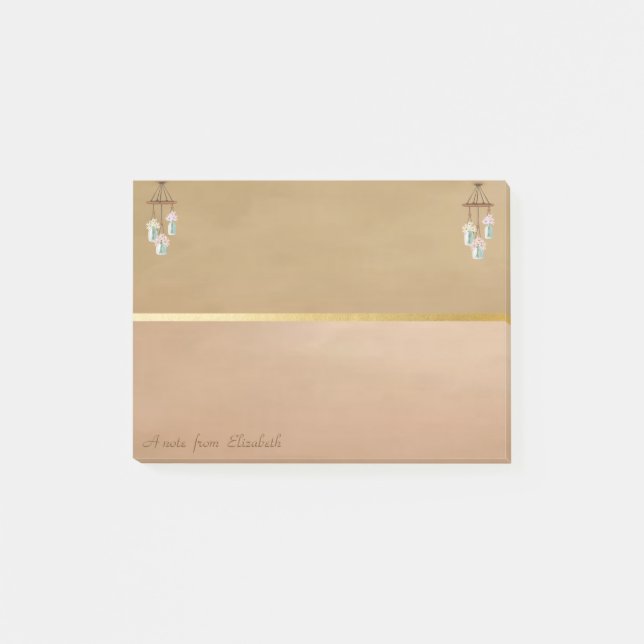 Bloco De Notas Chimes Elegantes De Vento Chic - Personalizados (Frente)