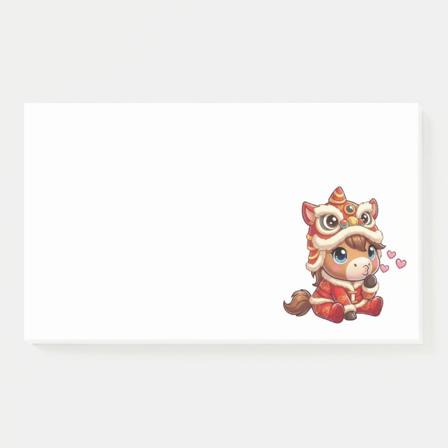 Bloco De Notas Chinese New Year Horse 2026 Zodiac (Frente)