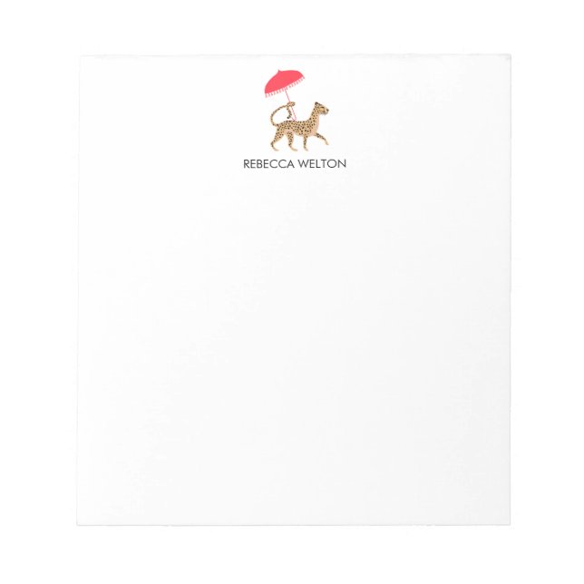 Bloco De Notas Chinoiserie Cheetah Note Pad (Frente)