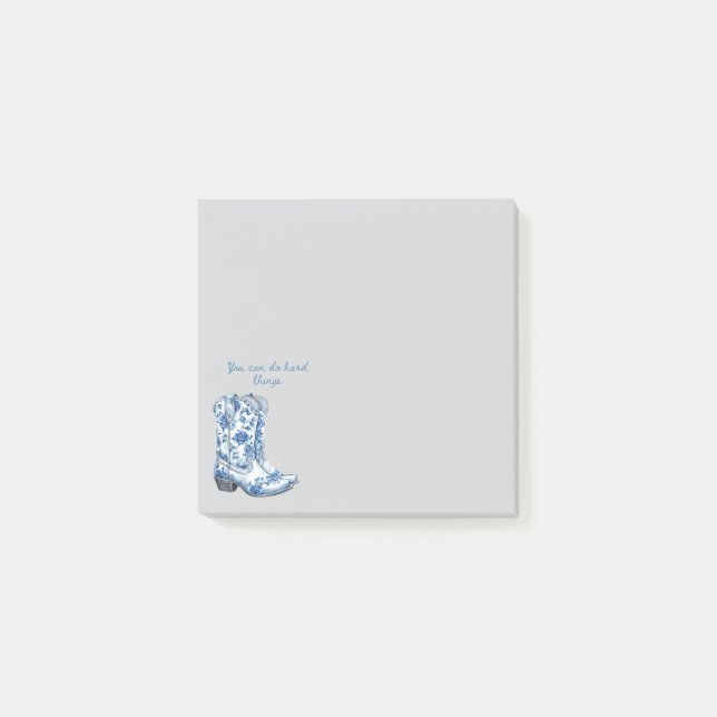 Bloco De Notas Chinoiserie Cowgirl Boots - Notas de Posto (Frente)