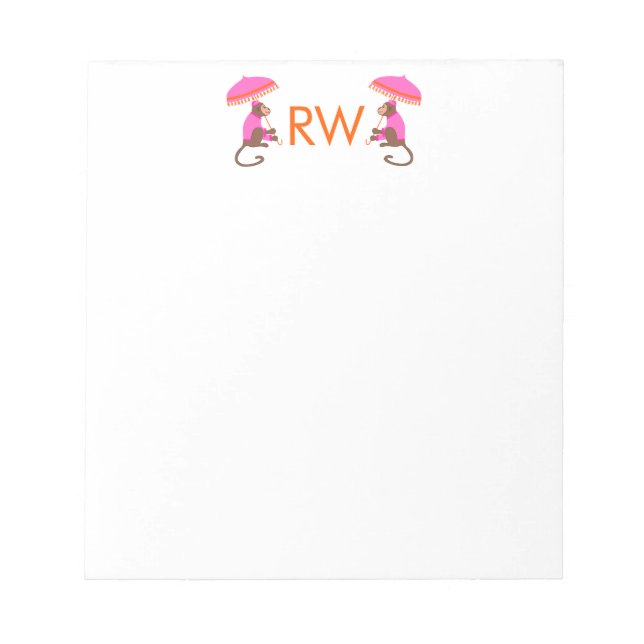 Bloco De Notas Chinoiserie Monkey Note Pad (Frente)