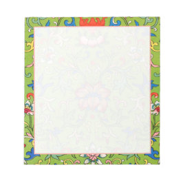 Bloco De Notas Chinoiserie Verde Clássica Moderna