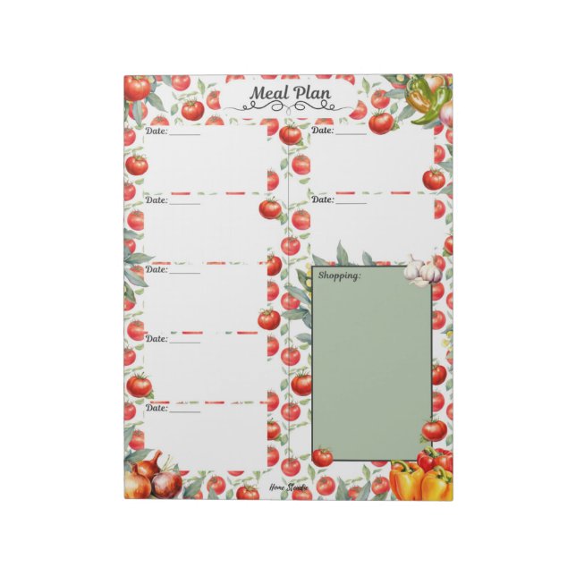Bloco De Notas Chips 'N Salsa 7 Day Blank Meal Planner (Invertido)