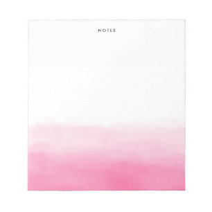 Bloco De Notas Chique de Ombre da aguarela do rosa quente