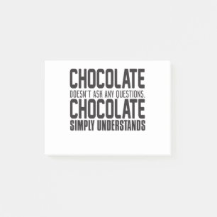 Bloco De Notas Chocolate não faz nenhuma pergunta: Sim de Chocol