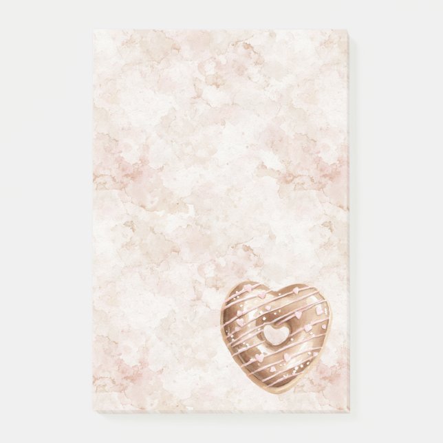 Bloco De Notas Chocolate Pink Heart Cookie (Frente)