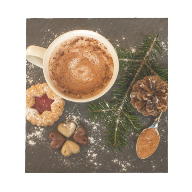 Bloco De Notas Chocolate Quente de Natal (Frente)