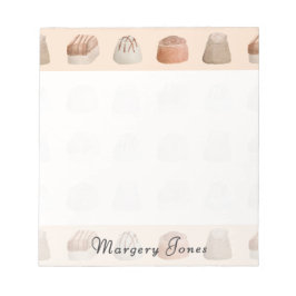 Bloco De Notas Chocolates Aquarela Personalizado