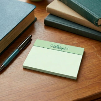 Bloco De Notas Christian Hallelujah Sticky Notepad Green