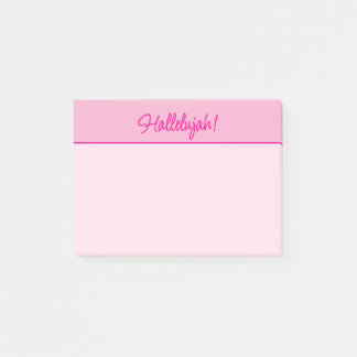 Bloco De Notas Christian Lady's Pink Hallelujah Minimalista