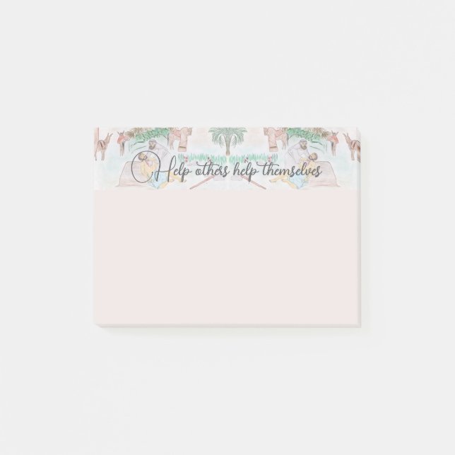 Bloco De Notas Christian Trabalho de arte O bom samaritano (Frente)