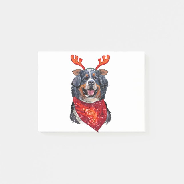 Bloco De Notas Christmas Bernese Mountain Dog (Frente)
