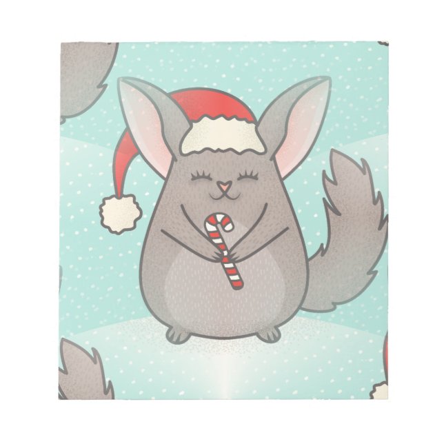 Bloco De Notas christmas chinchillas (Frente)