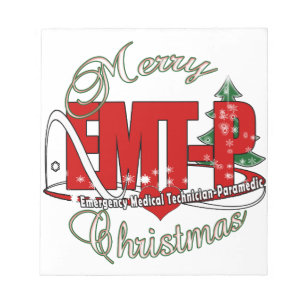 Bloco De Notas CHRISTMAS EMT-P Paramedico de emergência médica