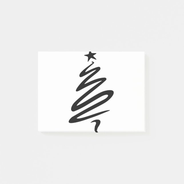 Bloco De Notas Christmas Fir Star Stylised Three Tree (Frente)