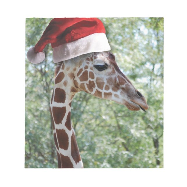 Bloco De Notas Christmas Giraffe (Frente)