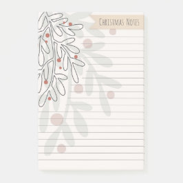 Bloco De Notas Christmas notes abstract mistletoe drawing