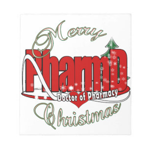 Bloco De Notas CHRISTMAS PharmD Médico de Farmácia