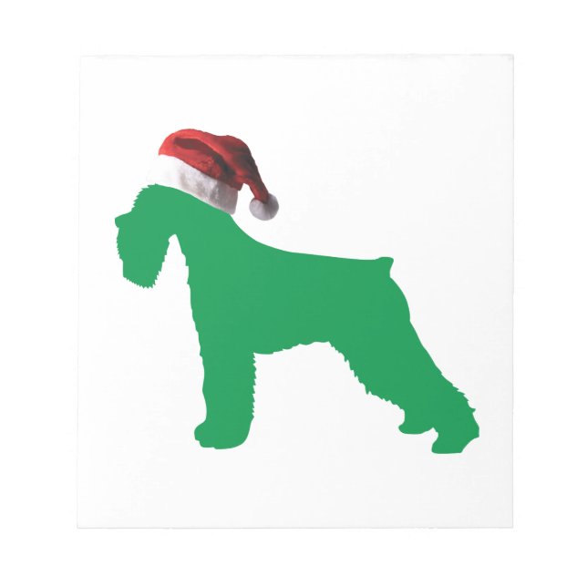 Bloco De Notas Christmas Schnauzer (Frente)