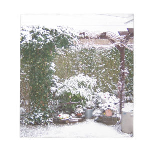 Bloco De Notas Christmas Season, Snow in the garden