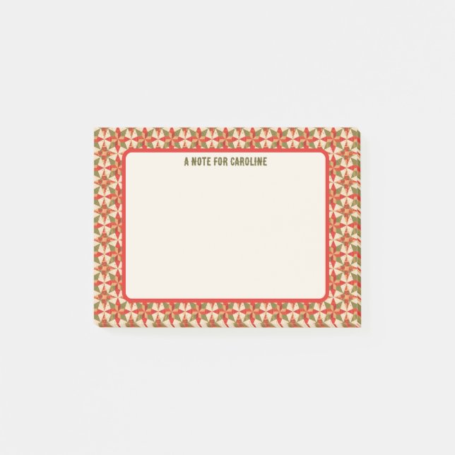 Bloco De Notas Christmas Star Quilt (Frente)