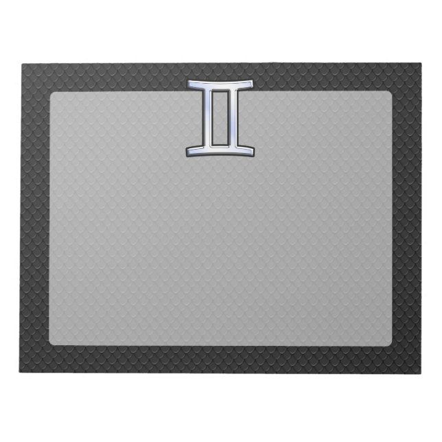 Bloco De Notas Chrome Como Gemini Sinal Zodiac (Frente)