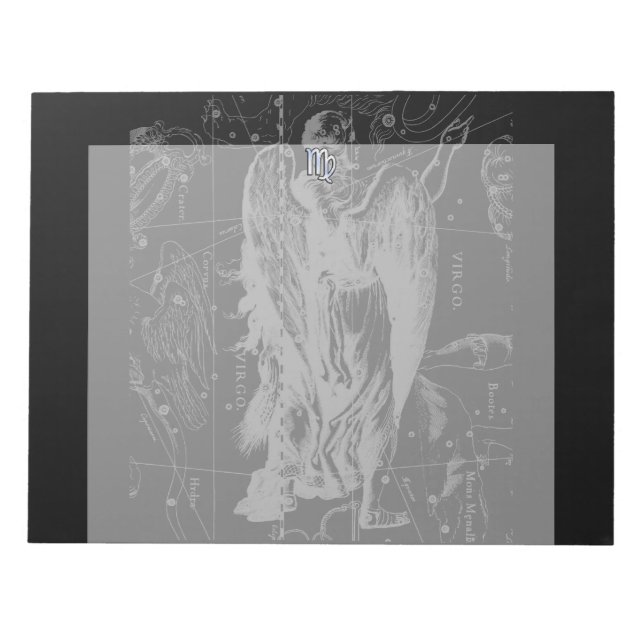 Bloco De Notas Chrome parece Virgo Zodiac Sinal em Hevelius (Frente)