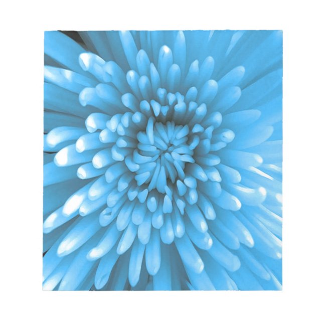 Bloco De Notas Chrysanthemum Azul (Frente)