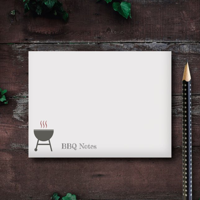 Bloco De Notas Churrasco Russo (Rustic BBQ Post-it Notes)