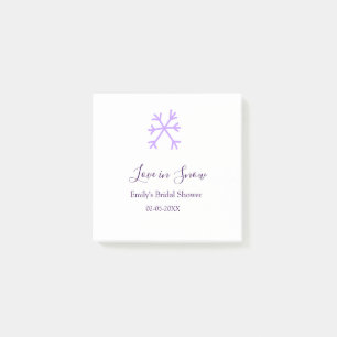Bloco De Notas Chuva de amor noivado flocos de neve roxo pasta