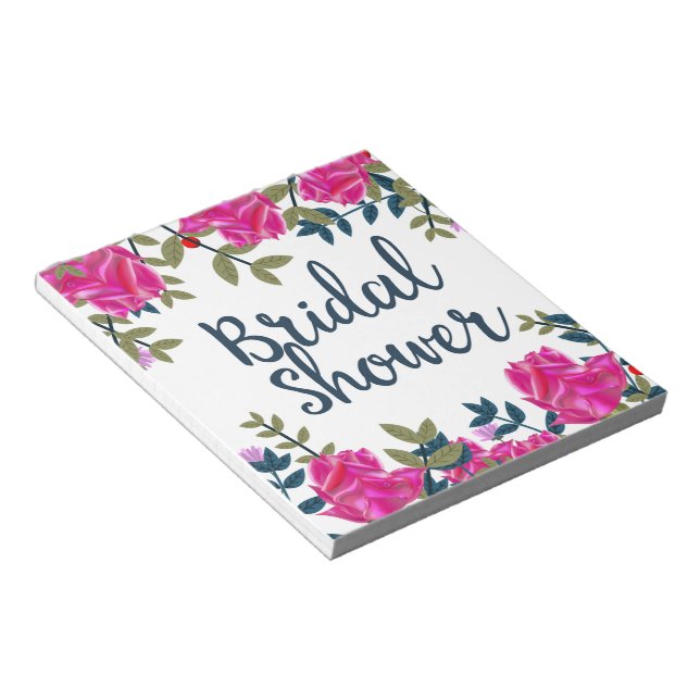 Bloco De Notas Chuva de Noiva Rosas Vintage (Inclinado)