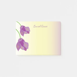 Bloco De Notas Ciclamen roxo personalizado floral
