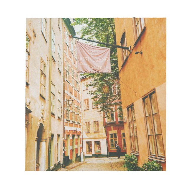 Bloco De Notas Cidade histórica antiga, Gamla Stan, Estocolmo, Su (Frente)