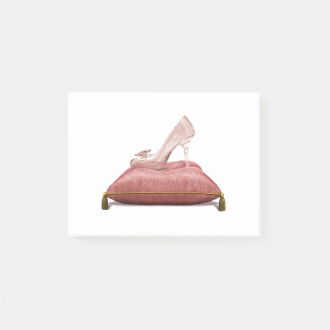 Bloco De Notas Cinderela de Vidro da Princesa Fantasia (Frente)