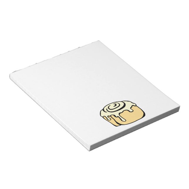 Bloco De Notas Cinnamon Roll Honey Bun Cute Cartoon Design (Inclinado)