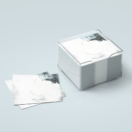 Bloco De Notas Cinza Azul Gelo Fundo do Mármaco Negro